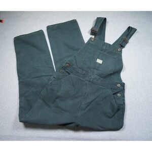 Hey Gang Overalls Adult 2 Green Cotton Bib Carpenter Workwear Double Knee Unisex
